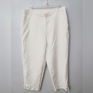 Ruby Rd white Capri Pant Size 14 high rise comfortable
